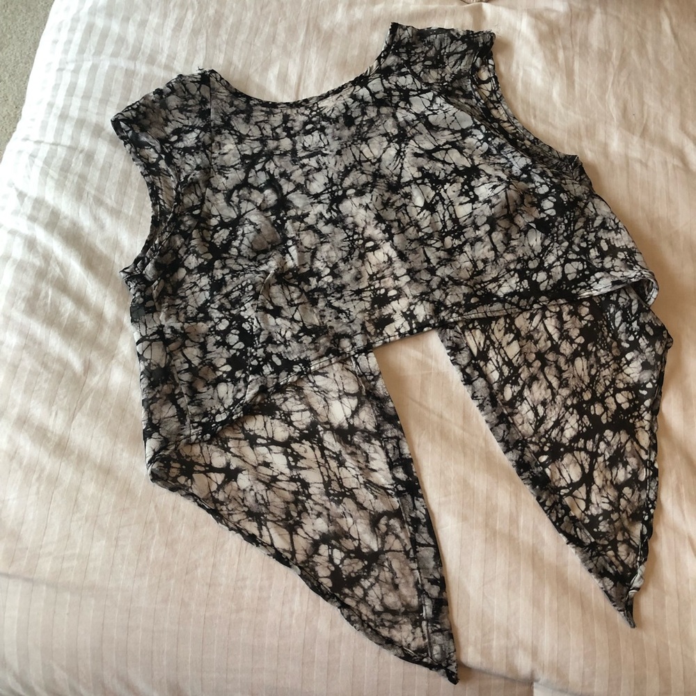 See through Open Back crop top